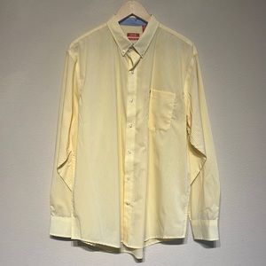 Men’s Izod Yellow and White Striped Button Down